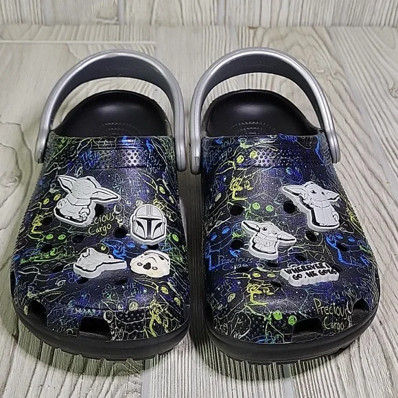 CROCS Kids Shoes in Black with Colorful Accents - Picture 3 of 10